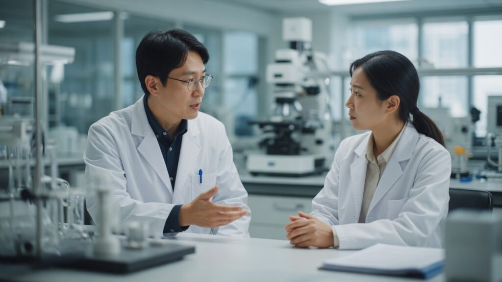 원료를 배합하는 제조 공정 현장 사진